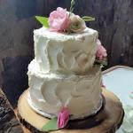 2 tier stucco textured cake